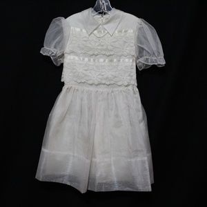 Vintage Child Pageant Holiday Dress Lace ILGWU